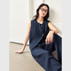 Vanchiman Design Traje de moda de chaleco de color sólido para mujeres 2025 Summer Nuevo pantalones de pierna ancha Set M9759 Royal Blue XL