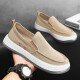 Zapatos de lona zapatos para hombres primavera y verano transpirable zapatos perezosos de un pie suave sole casual viejos zapatos de tela beijing a mediados de 2 gris-xj 43