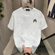 
GTYUWVG2025 Summer Casual Men's Short Sleeve T-Shirt Summer Half Sleeve Pure Cotton Trendy Brand Loose All-Match Top T V983 Black 4XL