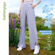 
Fan Sheng Yoga High Waist Wide Legs Women's Summer Loose Slim Casual Thin Light Sunscreen Trousers F15917 Iceland Gray XL