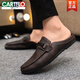 Cartelo 2025 Neue Doudou-Schuhe für Männer im Sommer vielseitige koreanische faule Schuhe Schüler lässige Schuhe vielseitige trendige Herrenschuhe Nicht-Slip D898 Black 41