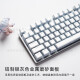 K845机械键盘有线办公打字游戏电竞高颜值水晶布丁青红茶轴 k845-布丁黑+G102黑色 有线连接104键红轴官方标配