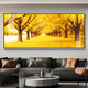 Sala de estar de piso dorado Pinturas colgantes Modern Atmosférico Fondo de fondo Decoración de paredes Pinturas Golden Avenue Pinturas al óleo Murales 3294-Hongyun Hangtou-B Pinturas de porcelana de cristal Strong 240*100m3.51
