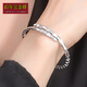 Centennial Baojinxiang new pt950 platinum bracelet for women platinum bracelet for men genuine platinum snake bone snake-shaped bracelet open bracelet gift ring 54 width about 4mm weight about 16.4-16.6 grams