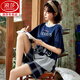 浪莎冰丝睡衣女夏季短袖2025年新款韩版可爱夏天薄款可外穿家居服套装 6630# XL 【推荐110-125斤】