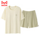 Catman (MiiOW) summer ice silk couple pajamas for women with breast pads for men large size home clothing set NS15806 women 15606 men main picture M women's style: