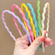2025 Japanese and Korean Internet celebrity candy-colored thin wavy headband girl's heart headband girl does not hurt hair pressure hair headband milky white