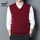 Crocodile crocodile shirt brand sweater vest men plaid sweater sleeveless top slim spring and autumn fur vest men vest 9902 gray one size 165