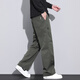 American fashion brand work pants men's loose straight autumn and winter paratrooper pants 2025 spring and autumn new sports and casual trousers 9856-Black M Merchant 90~110Jin[Jin equals 0.5 kg]