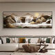The weekend island flows water and makes money, landscape and living room decoration paintings, new Chinese sofa background wall hanging paintings, atmospheric treasure pot murals, Baojuling Mountain 18060cm*1 cm, black aluminum alloy frame + oil canvas