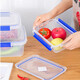 
Wild pigeon large fresh-keeping box with lid hotel kitchen frozen food storage box transparent fresh-keeping box rectangular plastic box heightened 9928 (30 liters) [press cover type]