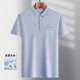 Yinxin Old Man Summer Seda Seda Top Tope Middle-Ebel Manga corta Camiseta Papá de Polos delgados Summer Men Seda de hielo/9855 Pocket de bolsillo real M/165