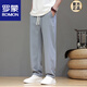 ROMON men's ice silk casual pants summer thin pants with loose drooping Tiansi Harem pants Chinese style straight casual pants white 2025 upgraded model XL 135-150Jin [Jin equals 0.5 kg]
