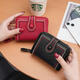 Calculat/Keen Card Bag Damen Exquisites Zertifikat Aufbewahrung Tasche Echtes weiches Leder High-End-Brieftasche integrierter Mode und dünner Trend charmant rot