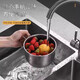 
Stainless steel sink filter basket kitchen hanging drainage and vegetables multi-functional fruit and vegetable storage chopsticks large-sized separator [1 pack] Stainless steel drain basket