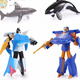 MPPMCK Hai -Verformung Roboter Spielzeug Kinder Marine Animal King Kong Junge Baby großer weißer Hai Meer großer weißer Hai 2555b