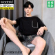 Modal 80-220Jin [Jin equivale a 0.5 kg] grandes niños de pijama para niños Summer de algodón de manga corta adolescentes de la escuela secundaria