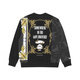 
Aape flagship store men's spring and summer letter embroidery camouflage pattern spliced ​​round neck loose version sweatshirt 3881XXJ BKX_Black S