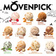 Mofanpi imported ice cream 2.4L large bucket of ice cream chocolate strawberry ice cream strawberry 2.4L (1365g)