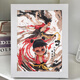 
Nezha: The Devil Child's Sea Diamond Sticker Children's Handmade Diy Material Pack Diamond Paste Ao Bing 7371 Wooden Frame + Tools + Color Box