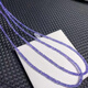 Xiangman Sleeve Natural Tanzanite Stone Plate Beads Clavicle Chain Necklace Size 3-4mm Support Re-examination Fashion Goddess Style Natural Tanzanite Stone Plate Beads Clavicle Chain Necklace Ruler