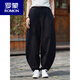 ROMON retro style linen pants men's loose harem pants meditation cotton and linen casual pants summer wide-leg lantern trousers numb color M 100-120Jin [Jin equals 0.5 kg]
