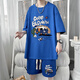 Kaduton Junior High School Student Sports Sports Sports Summer Waffle de verano para hombres Camiseta de manga corta Marca de martillo de seda de hielo set 831 White Set XL 130-150Jin [Jin iguala 0.5 kg] portátil