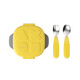 OCTOTO Kindergeschirrgeschirr Babymahlzeitablett Grundschule Lunchbox 316L Edelstahl -Mahlzeit Tablett Baby Tragbare Food Bowl