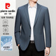 Traje de seda de morera de alta gama de la marca Pierre Cardin para hombre 2025, moda de primavera, verano y otoño, traje individual informal, chaqueta de traje delgada, gris 6630 M 170 100-120 Jin Jin equivale a 0,5 kg