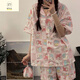 Ximuyao Sanrio lindo Katie Cat Pajamas para mujeres en verano Nuevos pantalones de manga corta ropa para el hogar estudiantil traje de tres piezas Juego de ropa exterior WZL-1484 [traje de manga corta que incluye pantalones] M tamaño [recomendado 80-100Jin [Jin equivale a 0.5 kg]]]