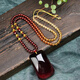 Fat Donglai quality amber and blood amber necklace blood pool beeswax Wushi brand accompanying pendant burgundy for men and women