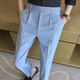 Jessons business trousers men slim young British style Naples high waist casual pants men formal wear no iron suit pants K9871 black 30
