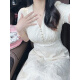 
Nuoxisha [7236 people collect] 2024 summer new French heavy industry embroidery temperament v-neck national style gentle style waist-hugging 9767 apricot color dress L [Suggested 101-120Jin [Jin equals 0.5 kg]]