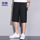 
ROMON (ROMON) sports shorts men's summer breathable thin loose casual running beach pants cropped pants ZH9877 black XL