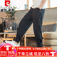 Pierre Cardin (Pierre Cardin) Pantalon en lin pour hommes pantalons monnaie coulissés en été pour hommes pantalons harem de style chinois pantalon de coton rayé pantalon décontracté mk983 gris 3xl (160-175jin [Jin équivaut à 0,5 kg]))