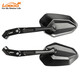 Loboo de motocicleta cruda plegable retrovisor espejo universal modificado de aluminio aleación anti-caza espejo espejo grande reflector rm03 retrovisor plegable negro espejo 683 accesorios de tornillo paquete