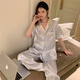 Pajama de seda de hielo modal para mujeres en el verano delgada delgada de seda de seda de seda fría de altura corta Estilo Ins Ropa para el hogar de seda de seda de alto valor FY-3937 [pantalones cortos de manga corta] L [recomendado 100-120 Jin [Jin equivale a 0.5 kg]]