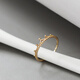 OEMG Korea pure 14K gold ring versatile light luxury niche design simple sweet style twist pole K gold crown ring spot ring size 6