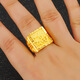 KZD999 Bengal red gold men's Vietnamese sand gold ring does not fade for a long time and brings wealth and wealth. Open ring ethnic. Caida men's ring style. Erlaofengxiang quality. Opening can be adjusted. Laofengxiang quality.