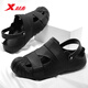 
XTEP (XTEP) sports slippers men's hole shoes men's summer sandals wearing thick-soled sandals for men A043 black 42-43