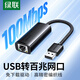 Greenlink USB to network port network cable to interface RJ45 100M wired network card braided model suitable for Apple Huawei Xiaomi notebook external network port converter docking station