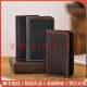 GOLFERY light luxury brand men's card bag men's handmade wax thread sewn genuine leather certificate bank card storage card cover card clip brown 6 card digits