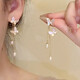 Earrings for women, butterfly long earrings, niche high-end earrings, earrings, earrings, butterfly tassel earrings