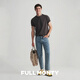 FULL MONTY【索罗娜面料】新款深灰色男士修身T恤圆领休闲凉感短袖2025夏季 深灰色70102 L
