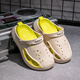 Schweinevater Kinderhöhlenschuhe Jungen Innenhäuser Anti-Rutsch im Freien im Freien im Freien weiche Sohle mit mittlerer Big Kinder 2025 Neue Sandalen Beige 36