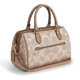 Coach Rowan Brand Logo Reißverschluss Öffnung und geschlossener Leder Boston Bag One-Shoulder Crossbody Handtasche Frauentasche Geschenk Beige Patch Brown Cy679-IMXI9 25.5*14*17cm