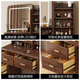 Muyuke solid wood dressing table bedroom simple dressing table desk mid-century style black walnut with mirror storage mobile dressing table dressing table with mirror and stool