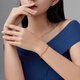 Liuguifu Schmuck Gold Armband Glossy Gold Armband Einstellbares Goldarmband Frauen BZ1349 14.60G