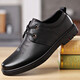 
Red Dragonfly Men's Shoes Autumn 2021 New Fashion Breathable Men's Casual Shoes Genuine Leather Soft Sole Business Official Casual Leather Shoes DG9209 Black Seamless Foot Seasons 38