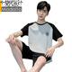 Modal Herren Pyjamas Herren Sommer Baumwolle kurzärmelige Pullover Rundhals plus Fett Plus Größe Home Clothing Sommer Dünner Set HD9934 4xl Männer